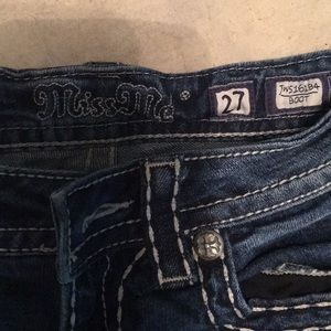 Miss Me Jeans size 27 boot cut with all the bling